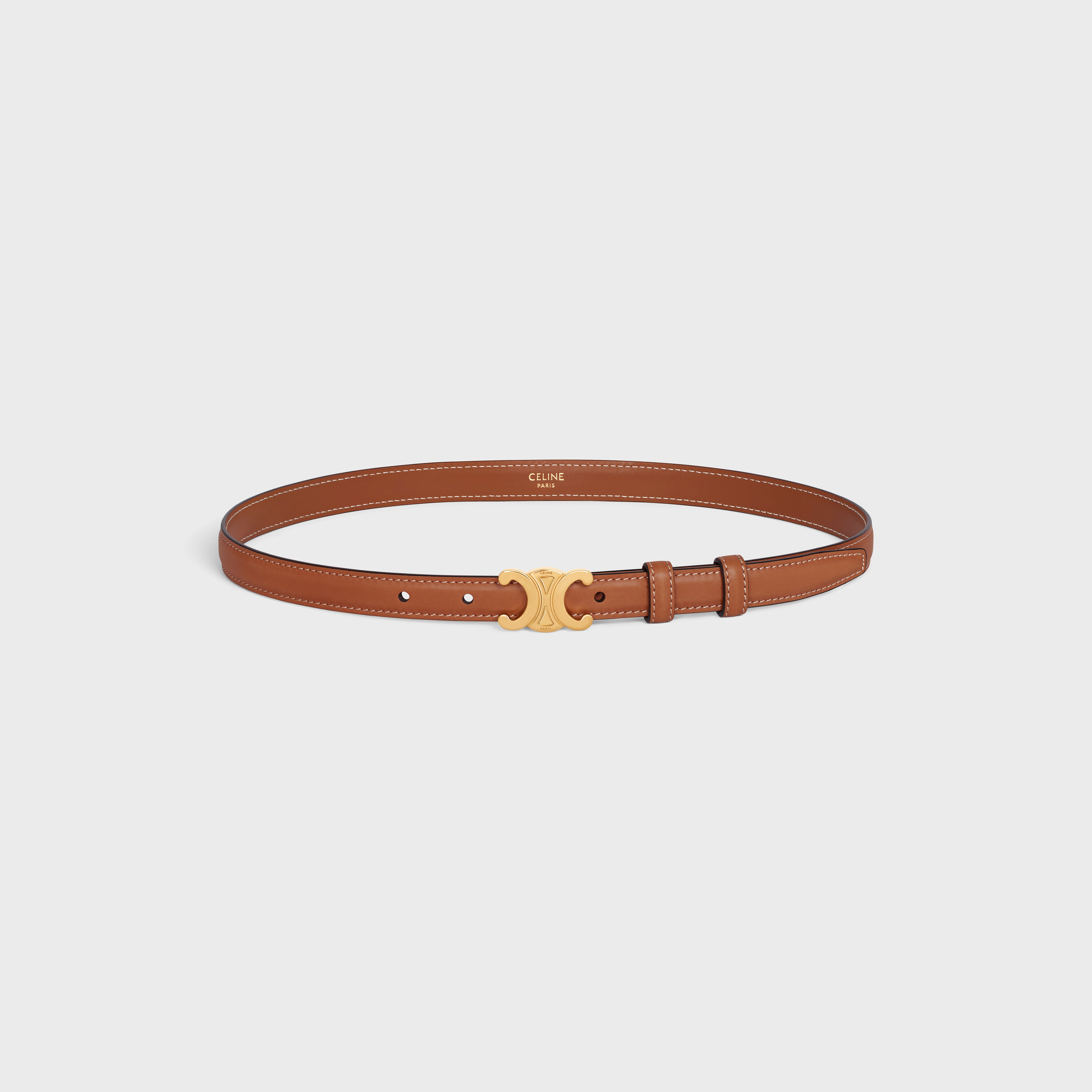 Small 18MM Triomphe Belt IN Natural Calfskin - TAN | CELINE